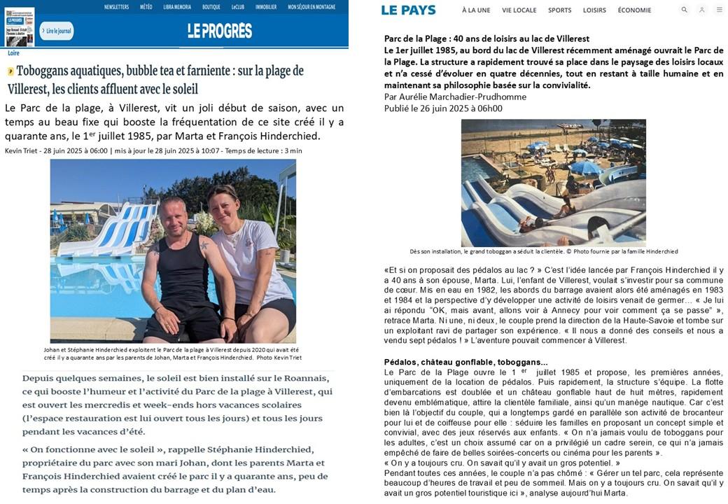 2025 06 2 articles presse parc de la plage